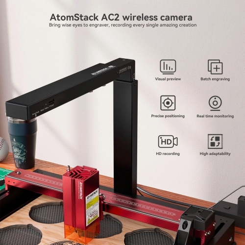 Caméra Atomstack AC2 FullHD pour numériser un aperçu de la gravure